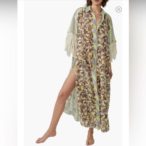 Watching Waves Maxi Shirtdress - Size XS